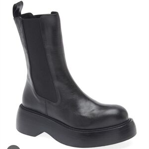 Paloma Barcelo Marlon Gala Black Leather Chelsea Boots.. Size 39 ..US ,(8.,5)